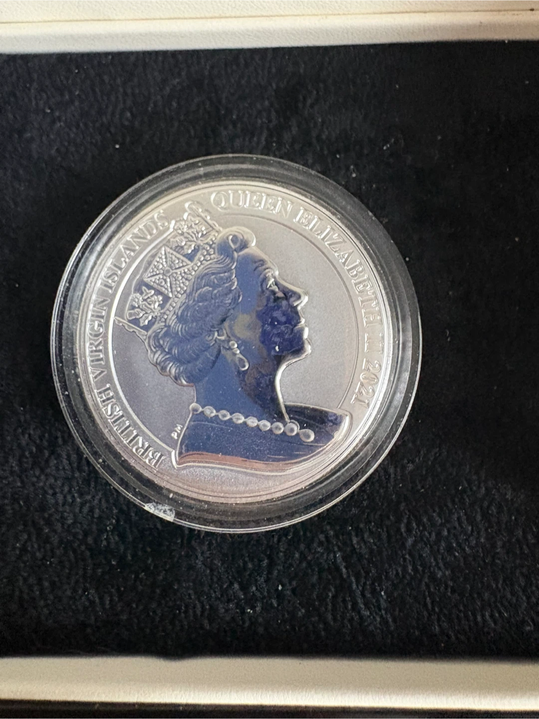 Rare 2021 BVI 2oz Silver Ultra High Relief Proof Coin - photo 4