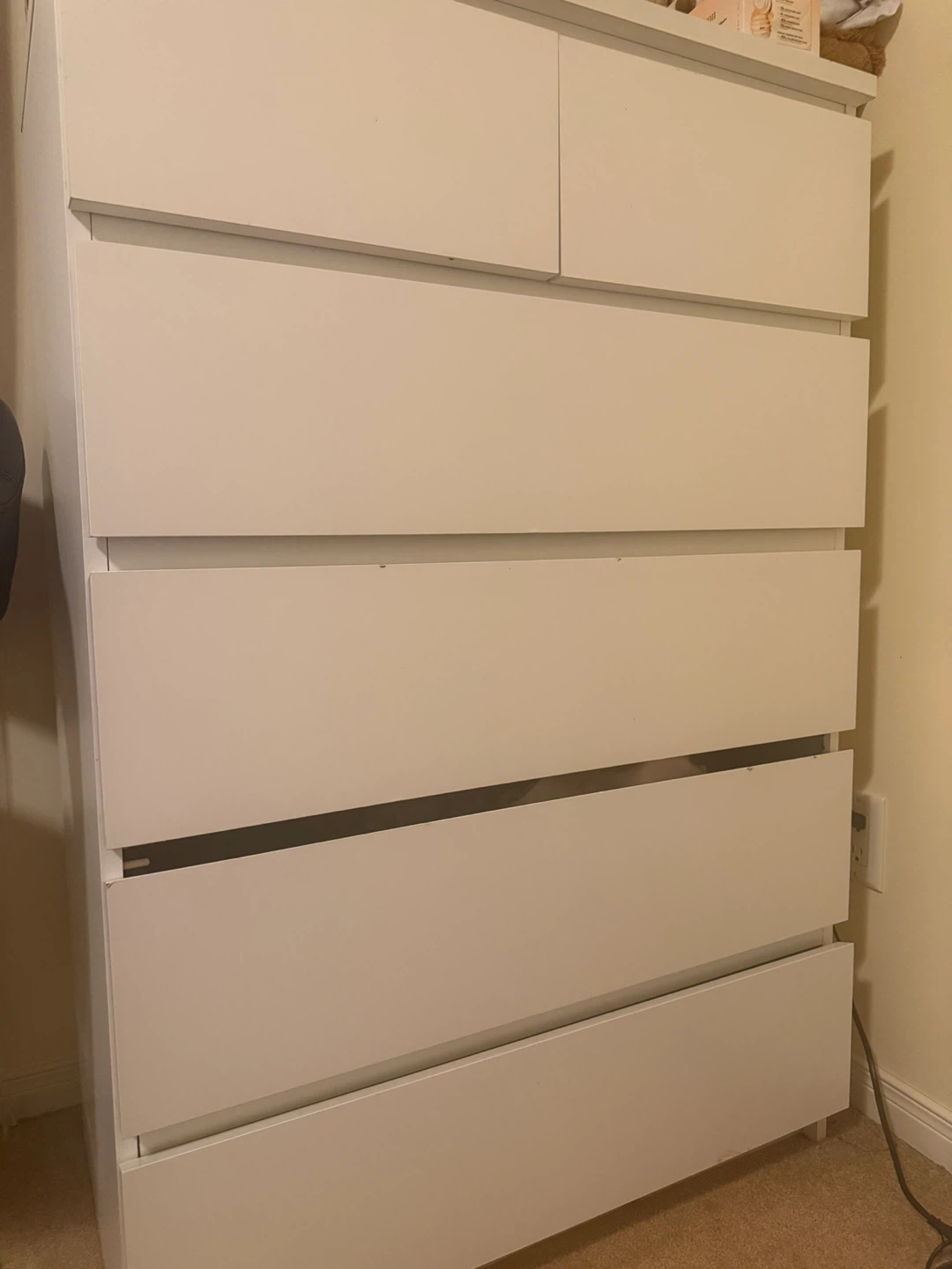 White 6-Drawer Dresser - photo 2