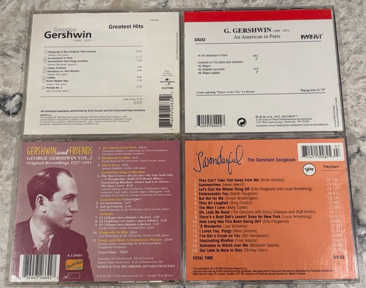 George Gershwin CD Collection - 4 Discs - photo 2