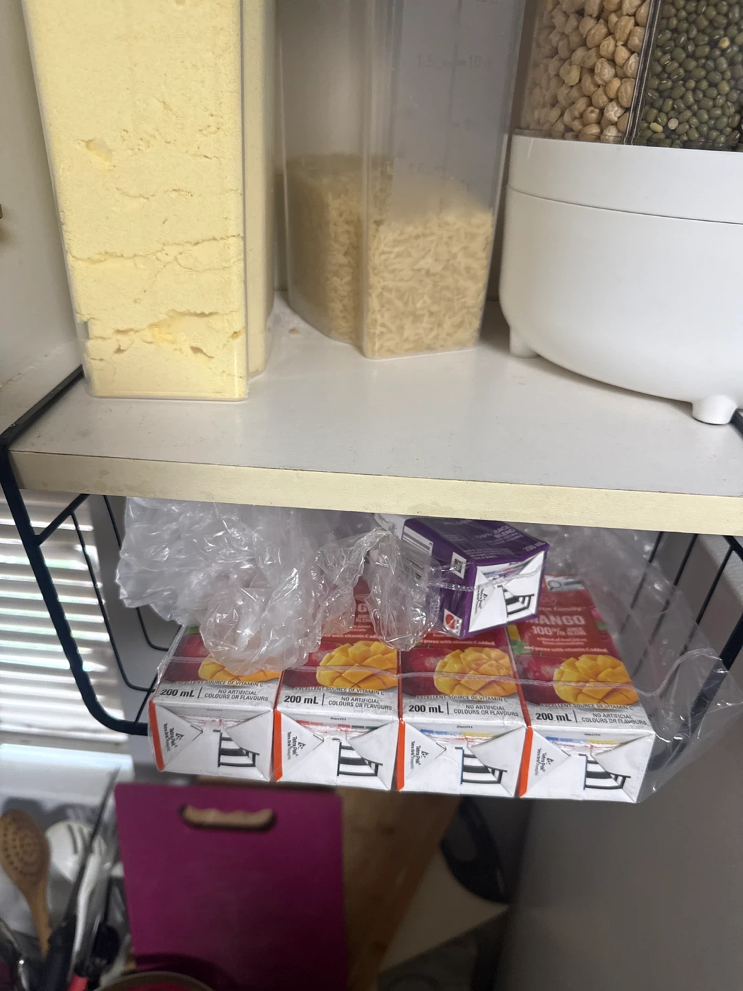 Black under-shelf storage basket - photo 2