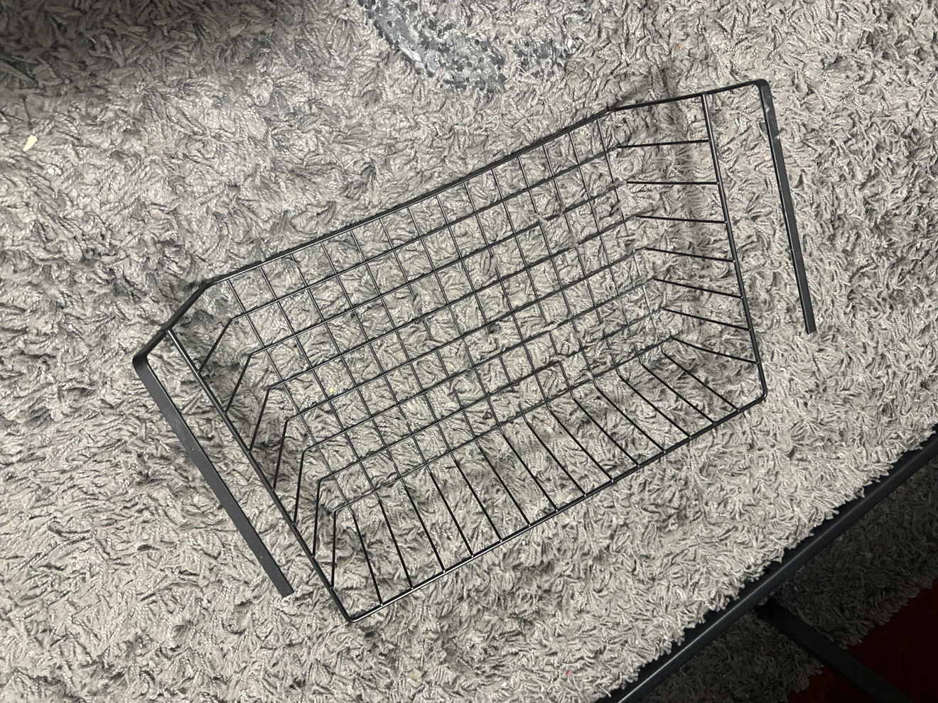 Black under-shelf storage basket - photo 3
