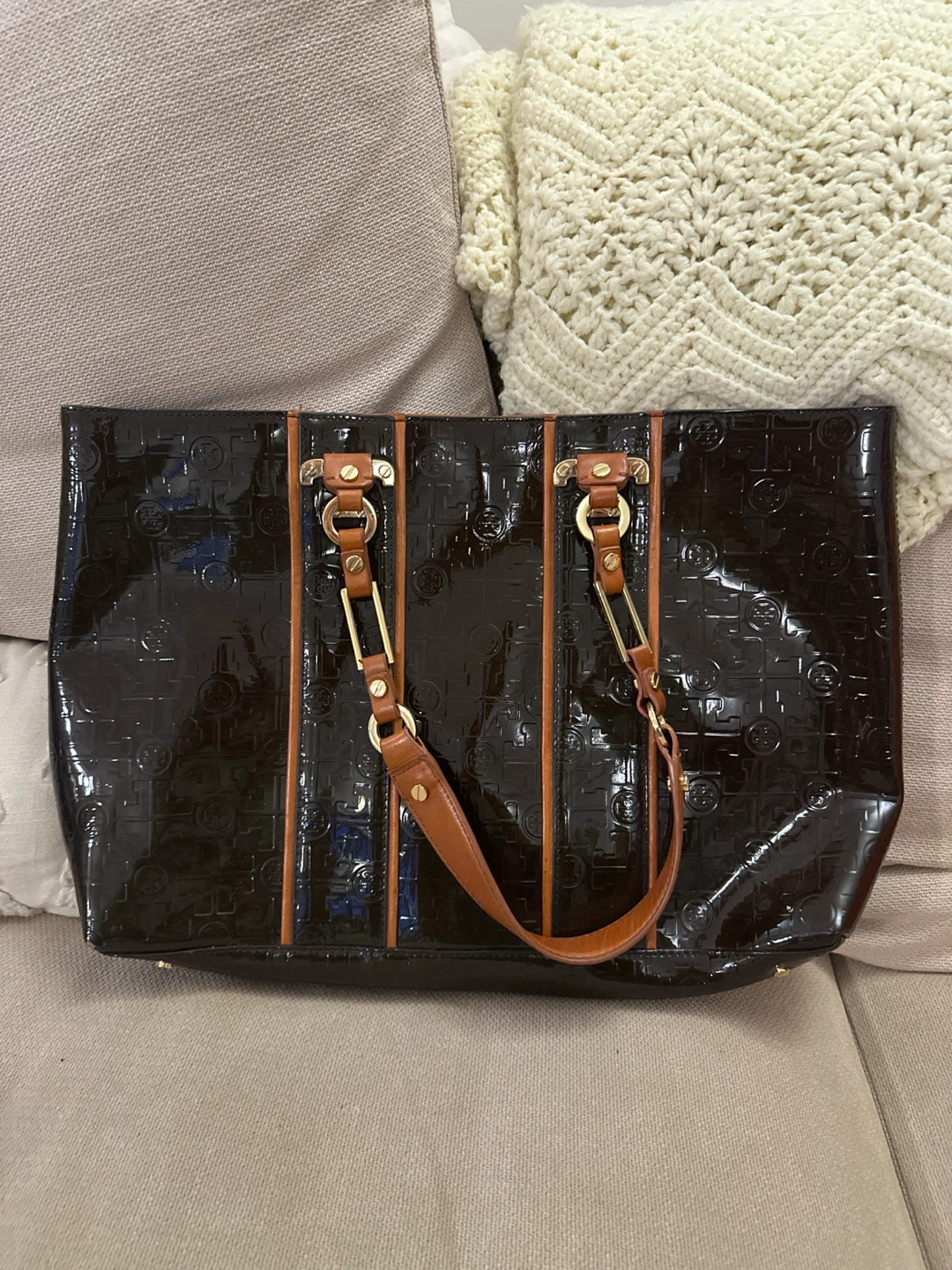 Tory Burch Patent Leather Tote - photo 2