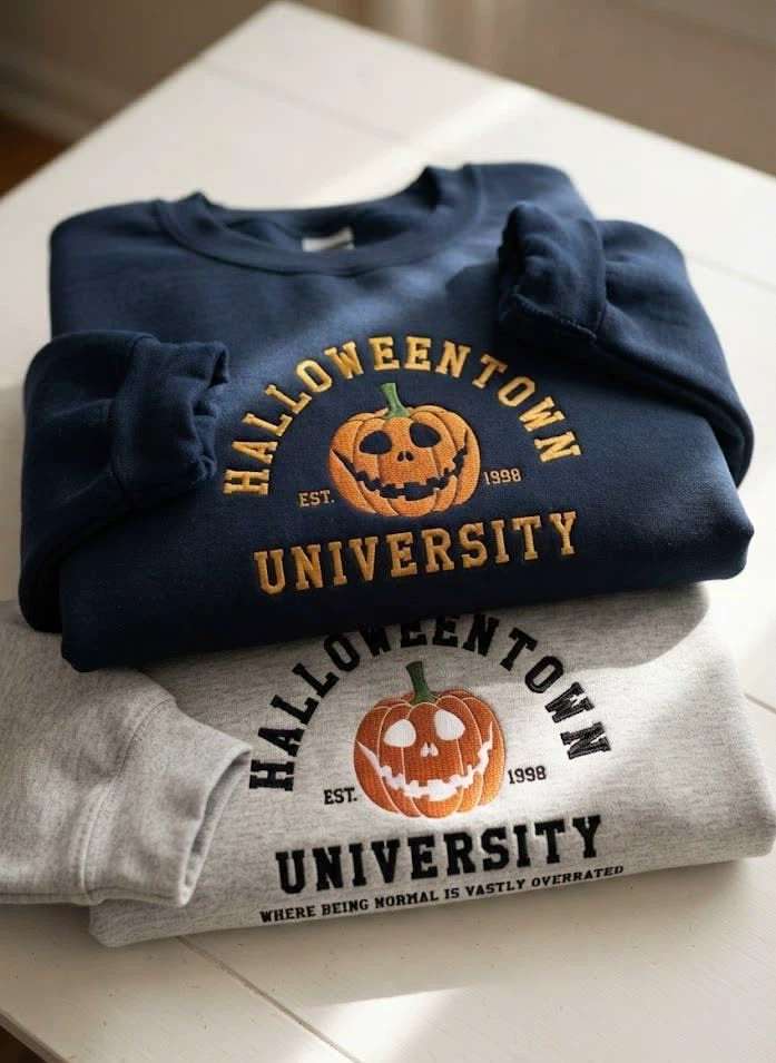 Custom halloween embroidered hoodies