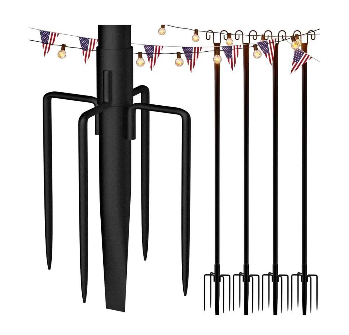 BIDDFA 3 Pack String Light Poles