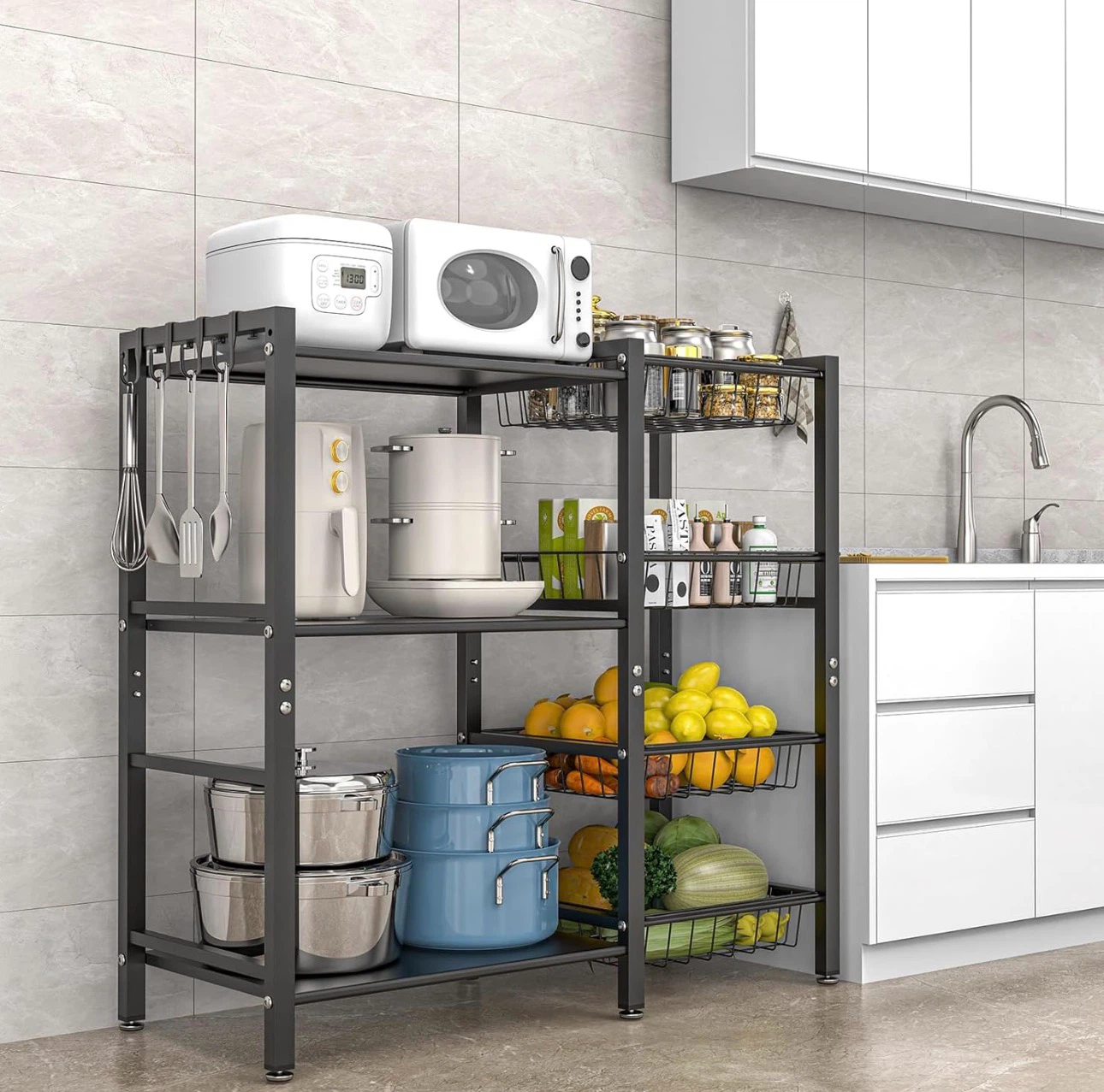 Kitchen Baker's Rack with Baskets (BRAND NEW IN BOX)