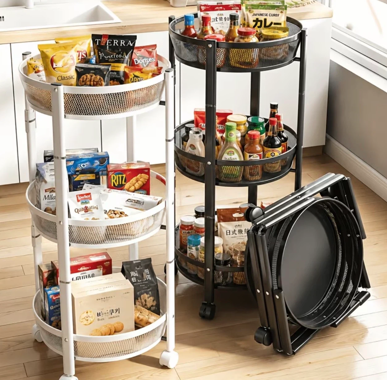 3-Tier foldable Storage Cart (BRAND NEW IN BOX)