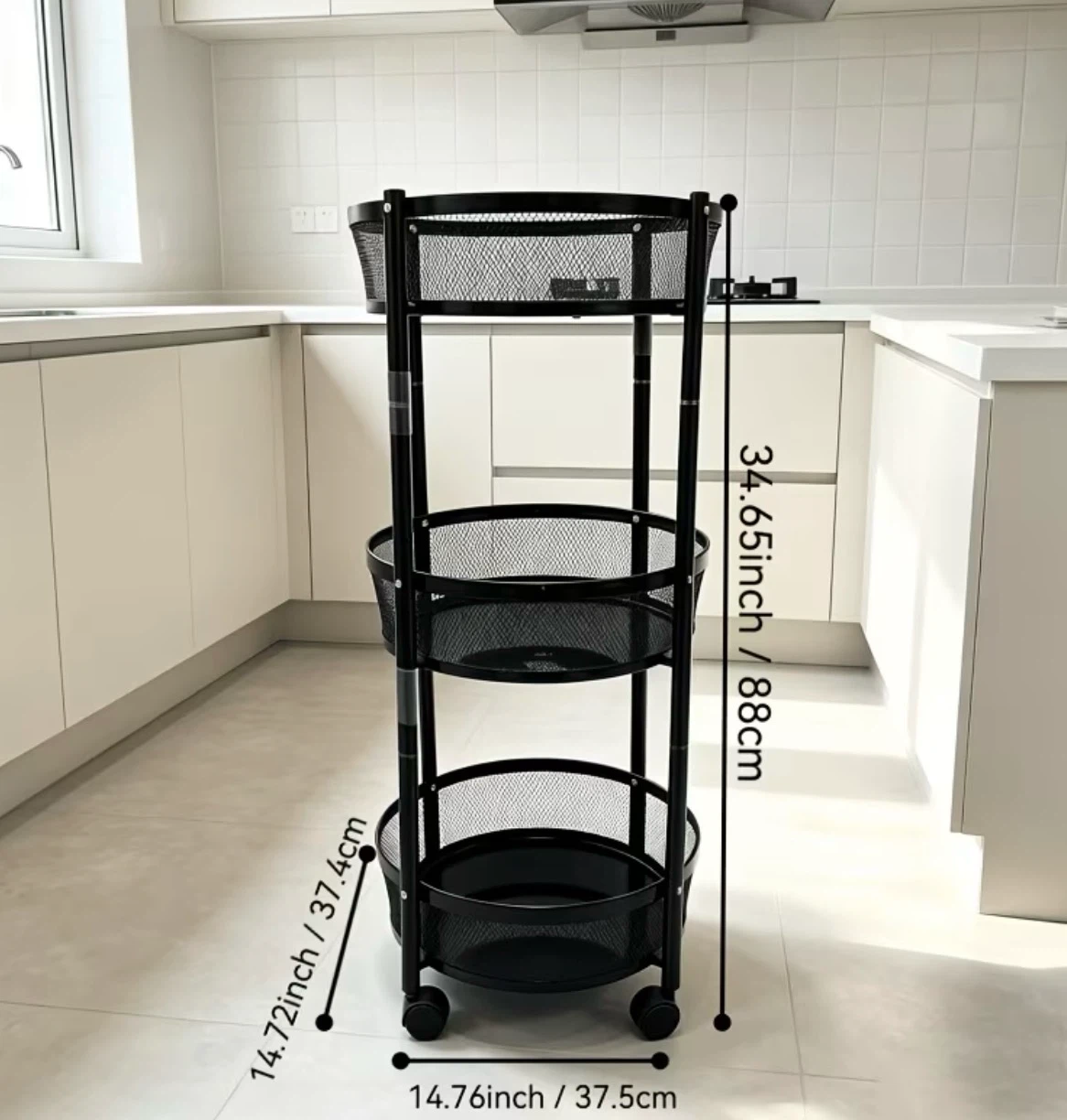 3-Tier foldable Storage Cart (BRAND NEW IN BOX) - photo 3