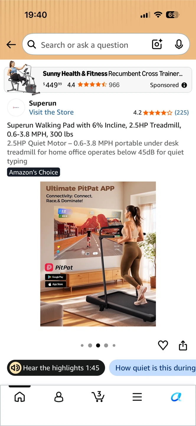Superun Walking Pad Treadmill 2.5HP