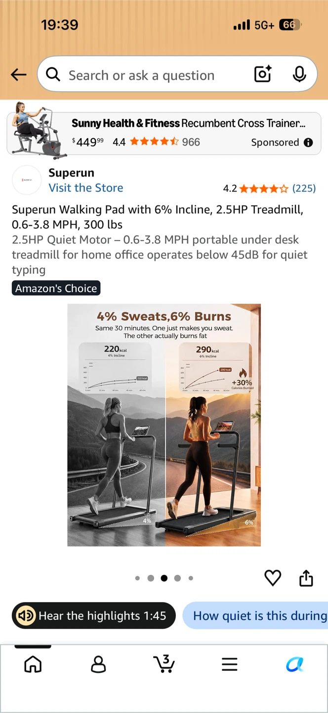 Superun Walking Pad Treadmill 2.5HP - photo 4