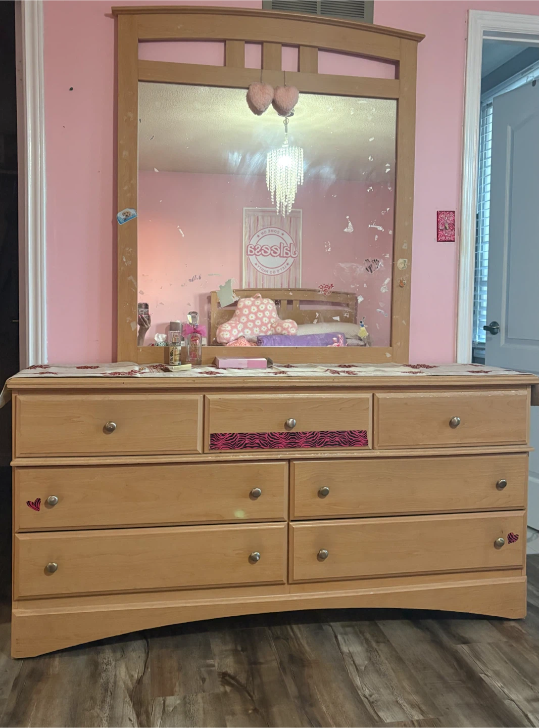 Wooden Dresser with Mirror - photo 4