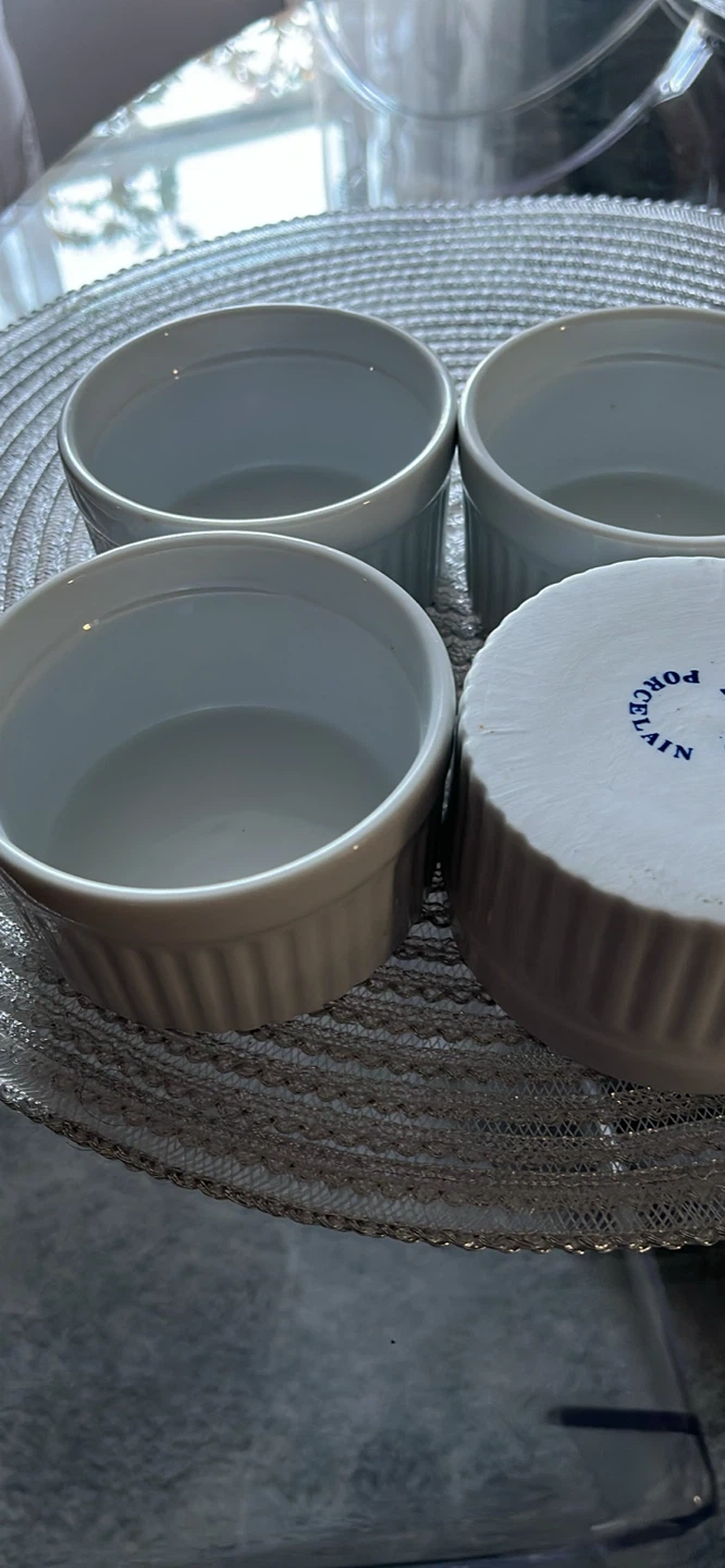 Set of  4 Porcelain Ramekins