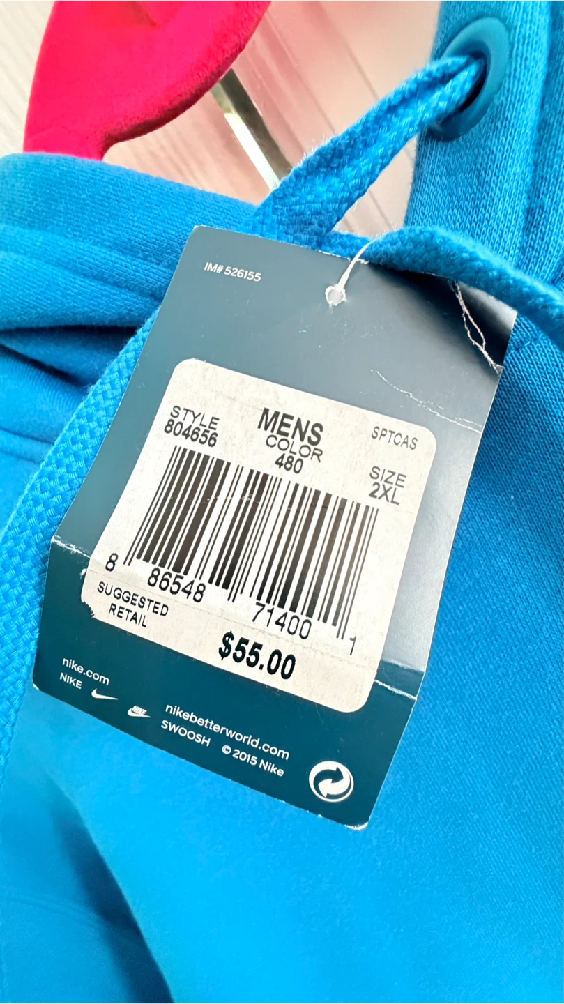 Nike Men's Blue Hoodie Sweatshirt (2XL) - photo 3