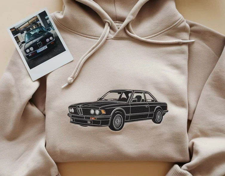Custom Embroidered Car Hoodie/crew