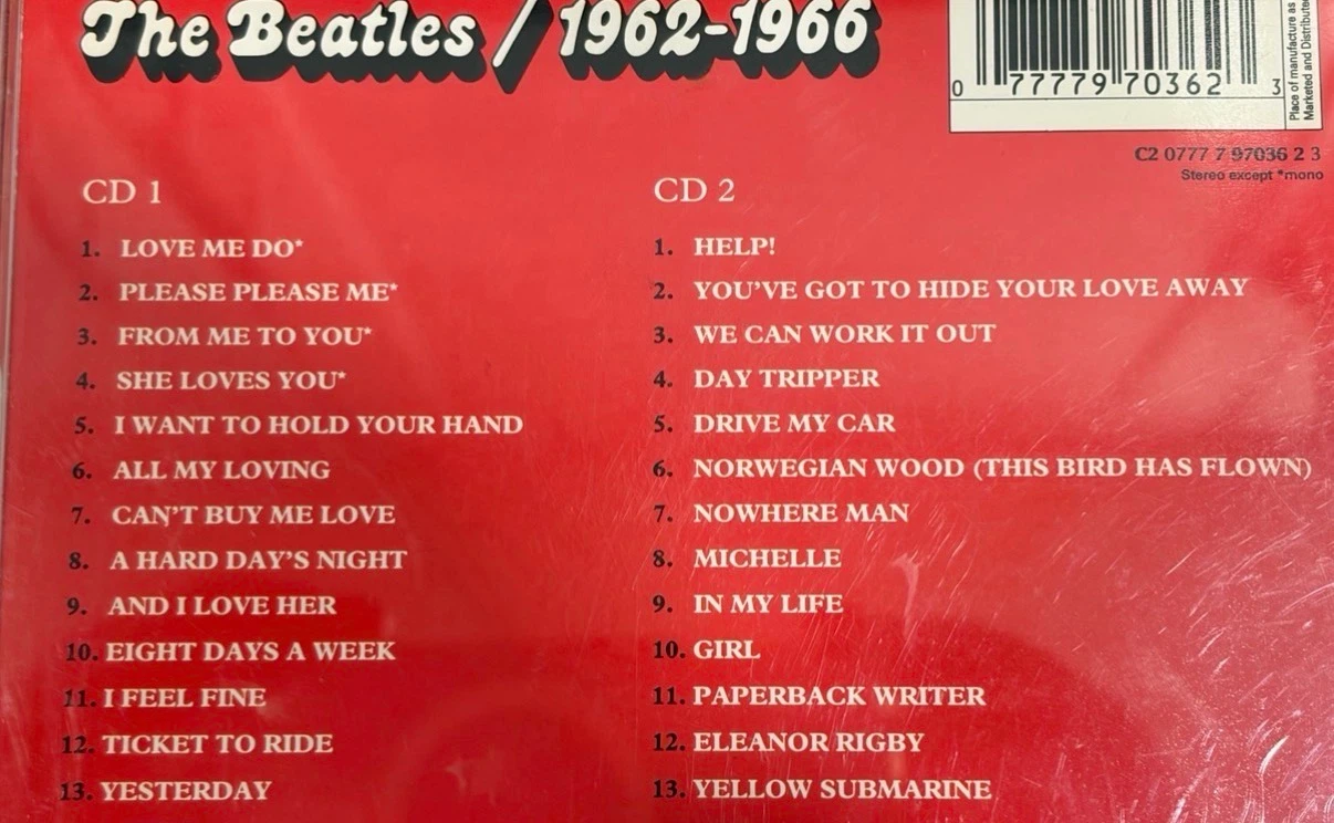 The Beatles 1962-1966 Compilation CD Set - photo 2