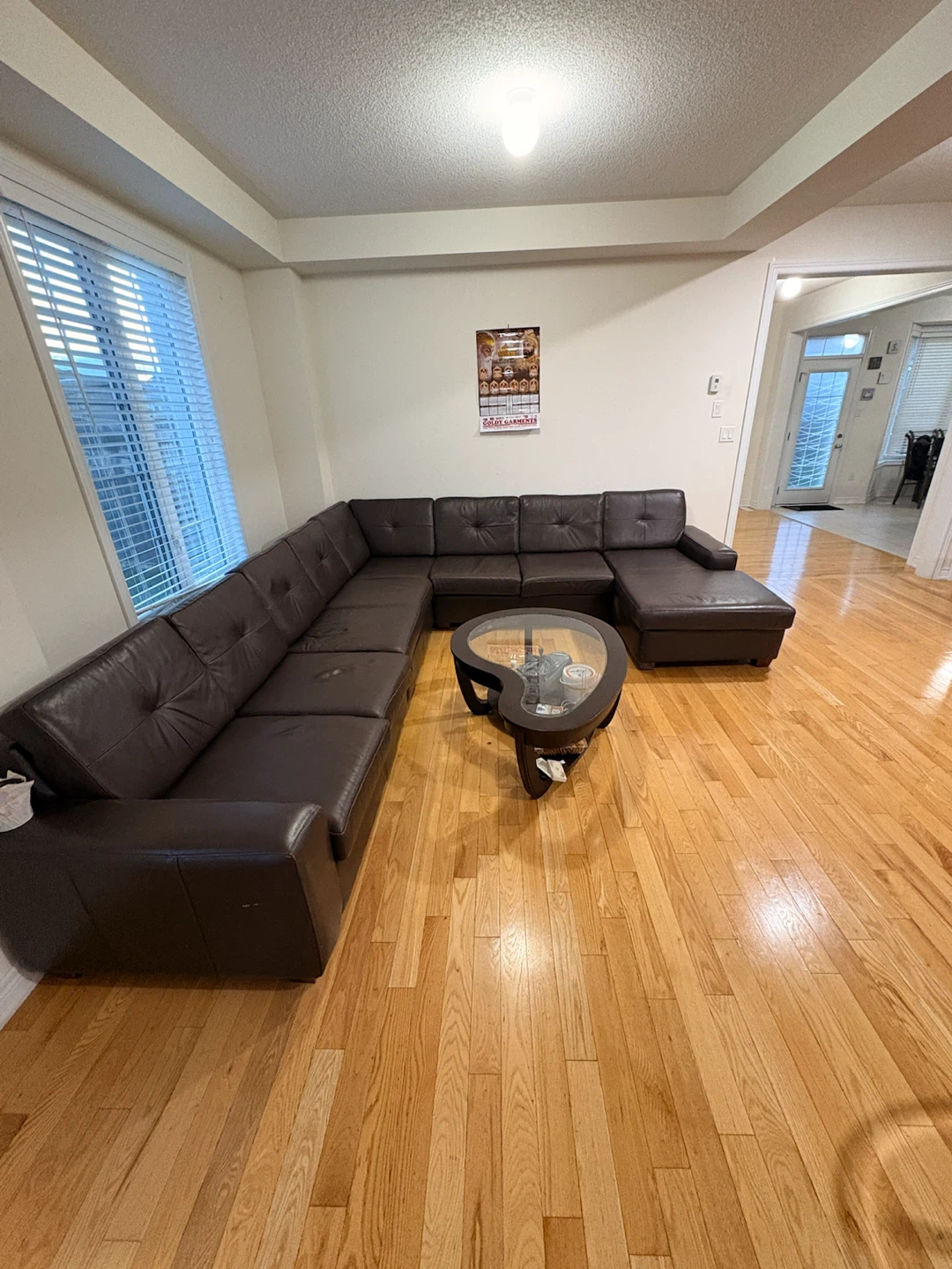 8-Seater Brown Sofa Set + Coffee Table - photo 2