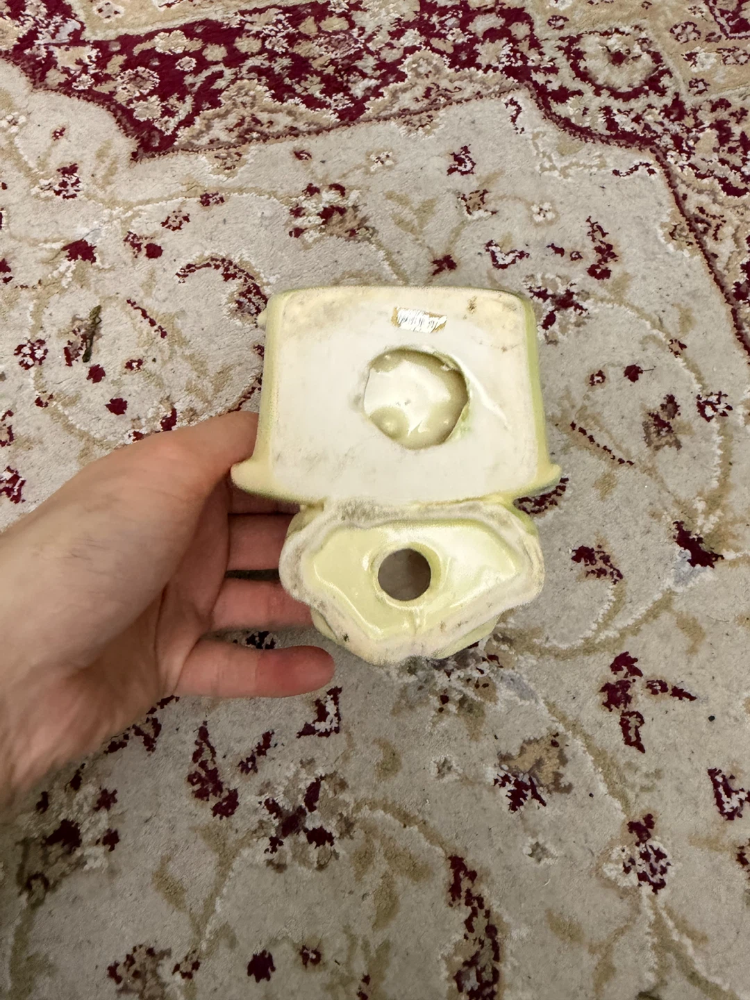 Ceramic Frog Figurine / napkin holder - photo 4