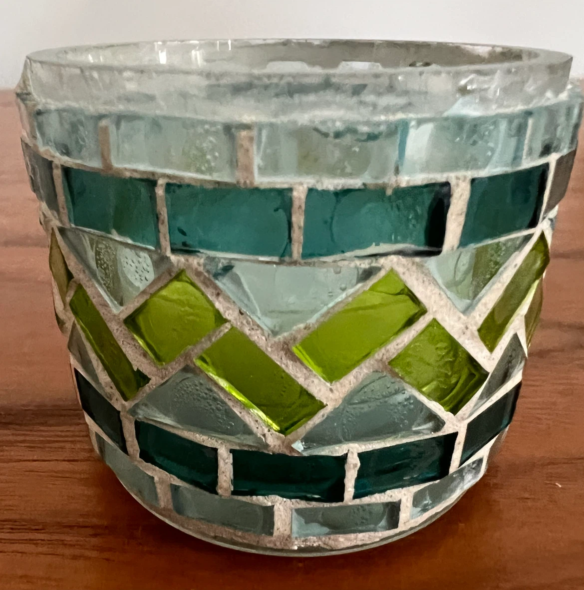 Set of 3 Mosaic Glass Candle Holders - photo 4