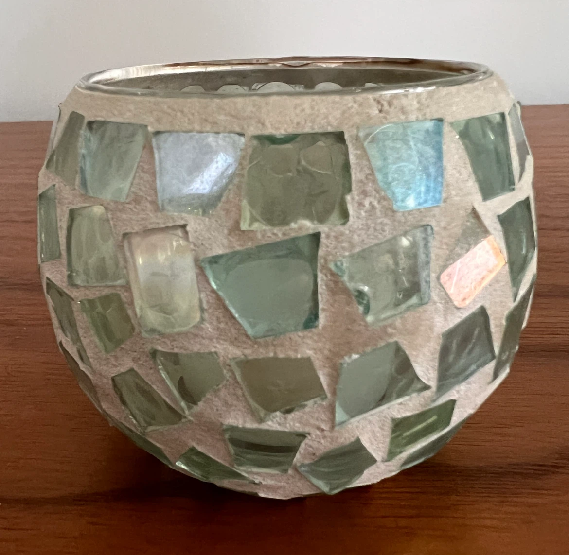 Set of 3 Mosaic Glass Candle Holders - photo 5