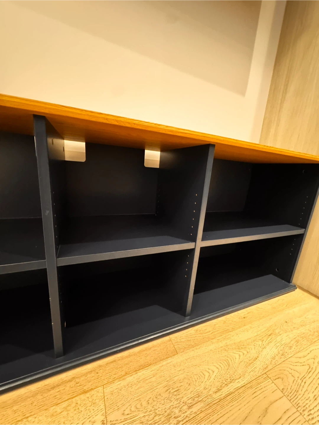 Two-Tone Storage Bench Console