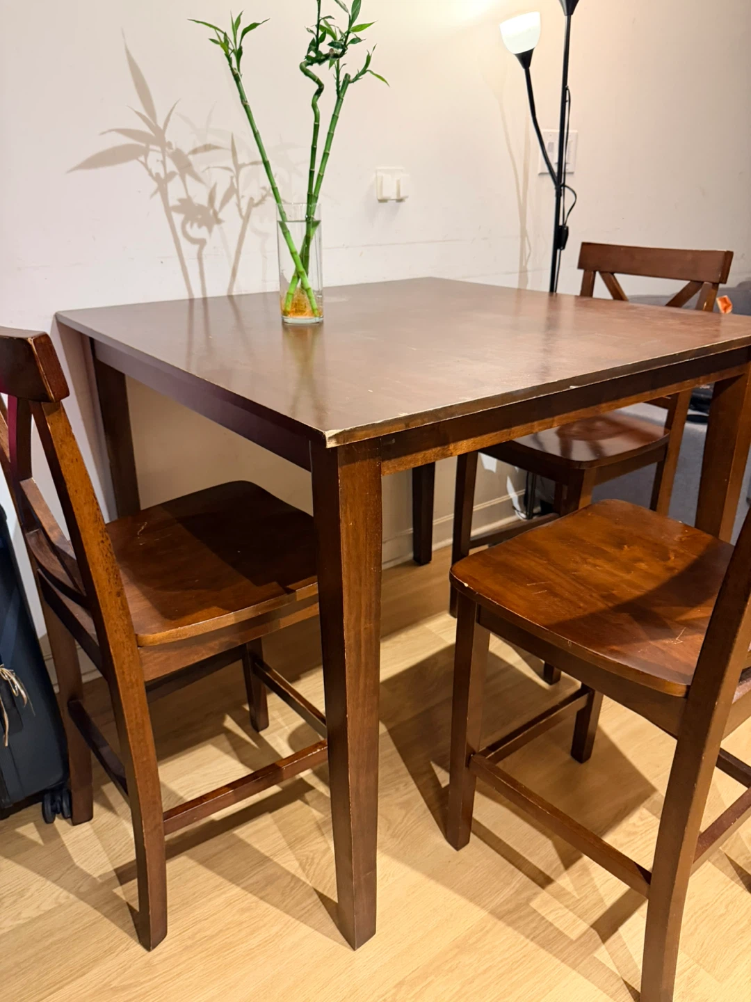 Dark Wood Dining Table and 3 Chairs - photo 3