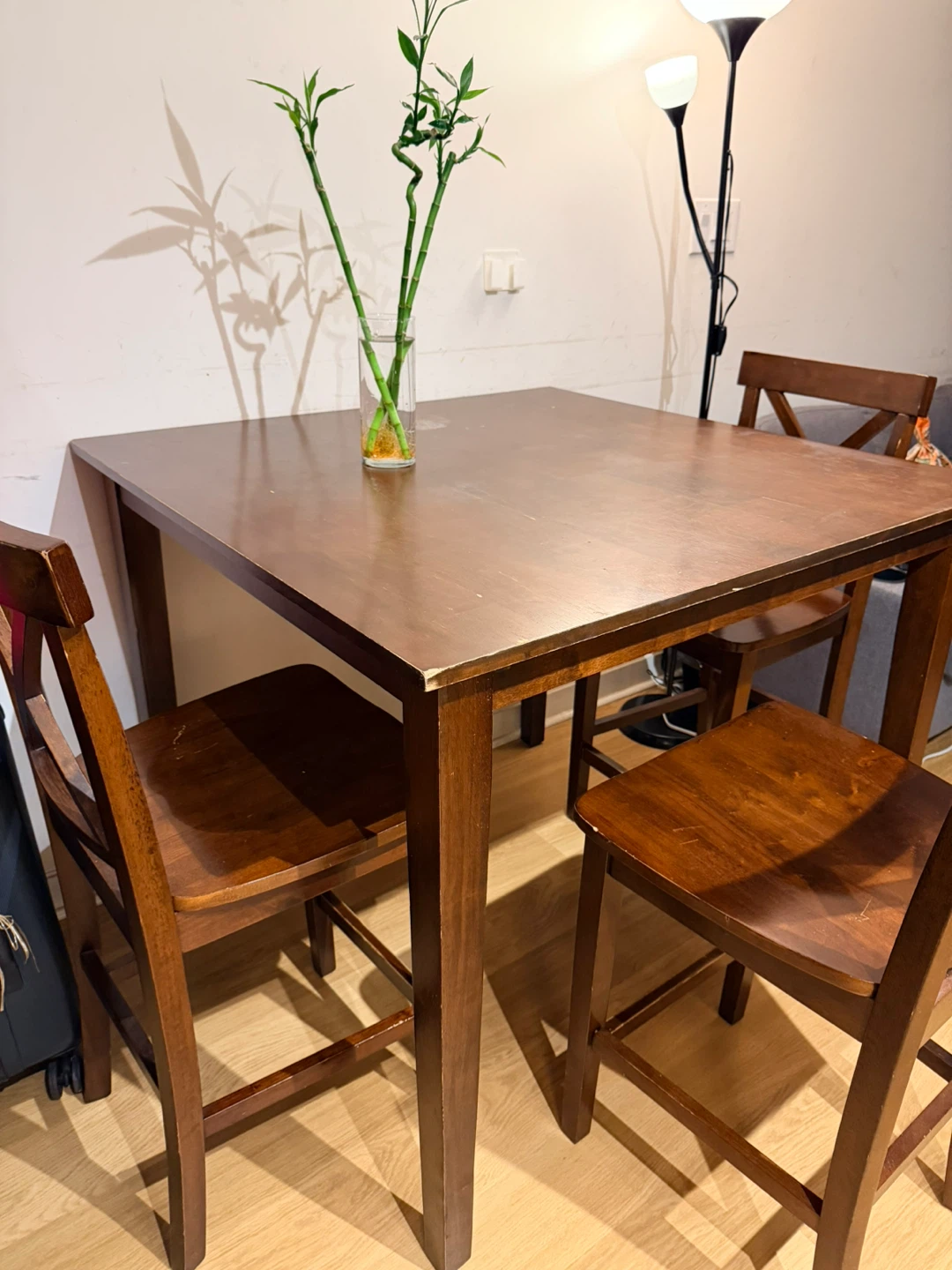 Dark Wood Dining Table and 3 Chairs - photo 4