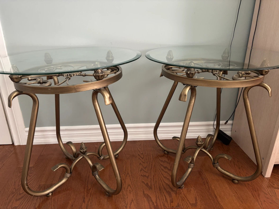 Small glass tables