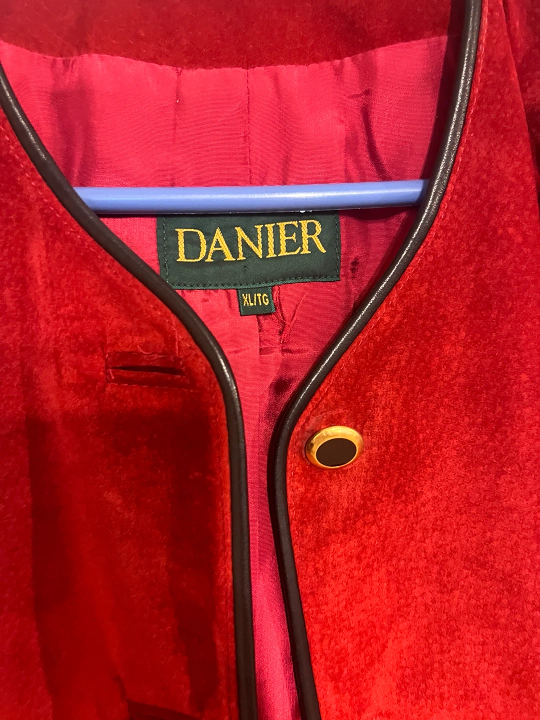 Danier Red Suede Leather Jacket - photo 2