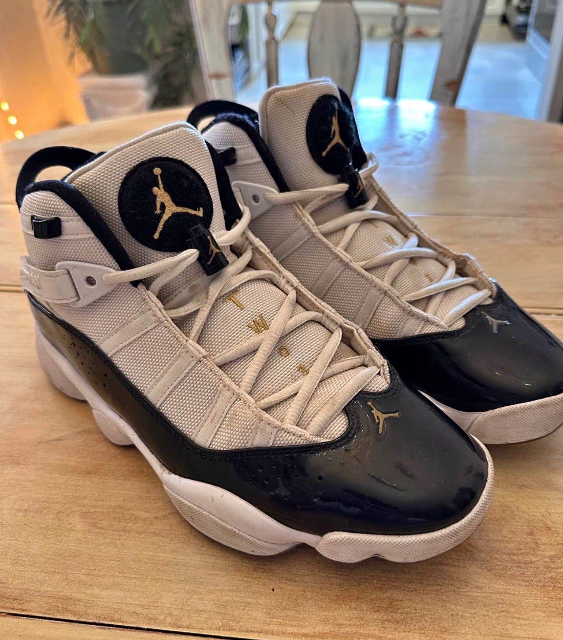 Jordan 6 Rings Sneakers White and Black