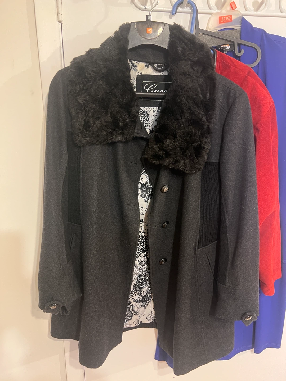 Guess Black Wool-Blend Coat