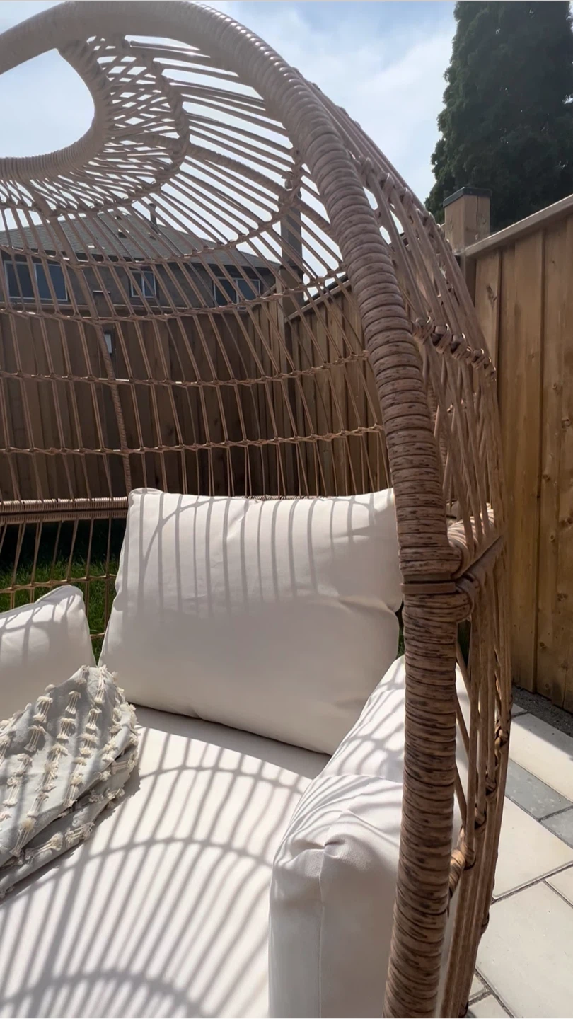 Large Wicker Egg Patio Chair - photo 5