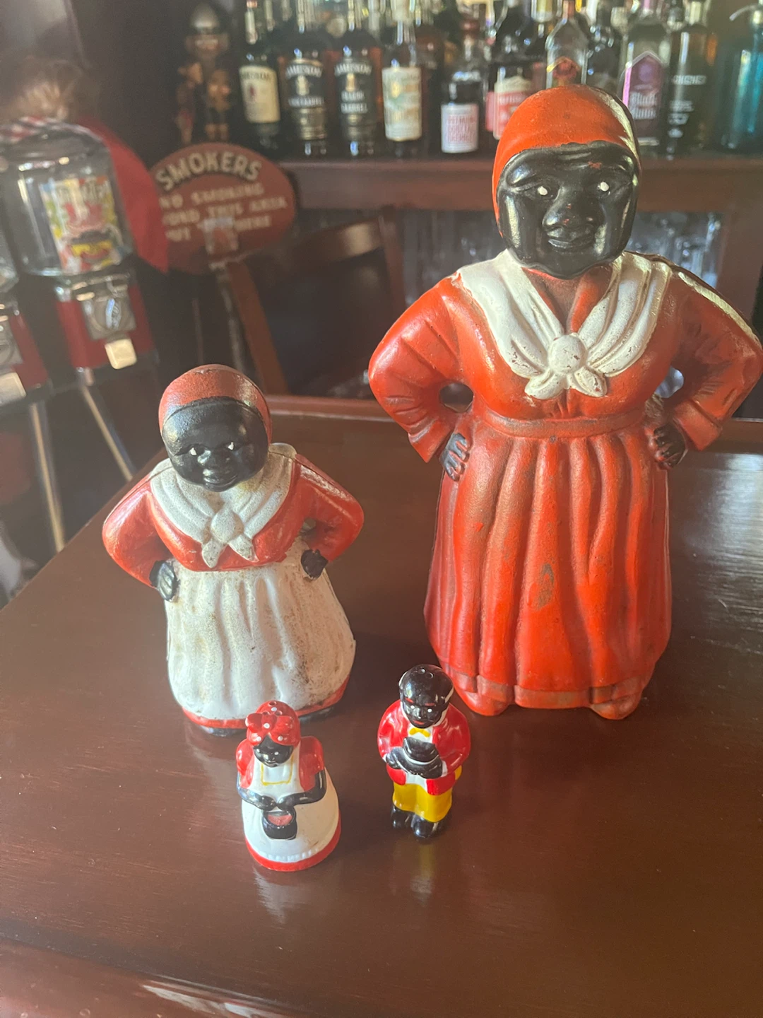 Vintage Cast Iron Figurine Set