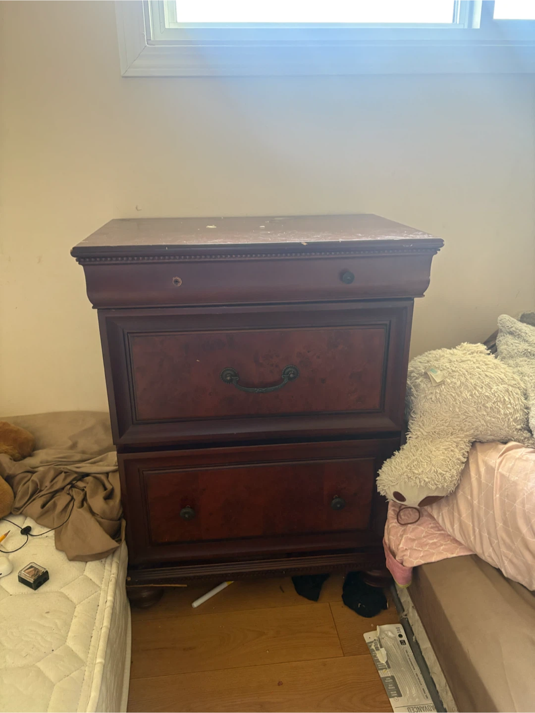 Wooden 2-Drawer Filing Cabinet