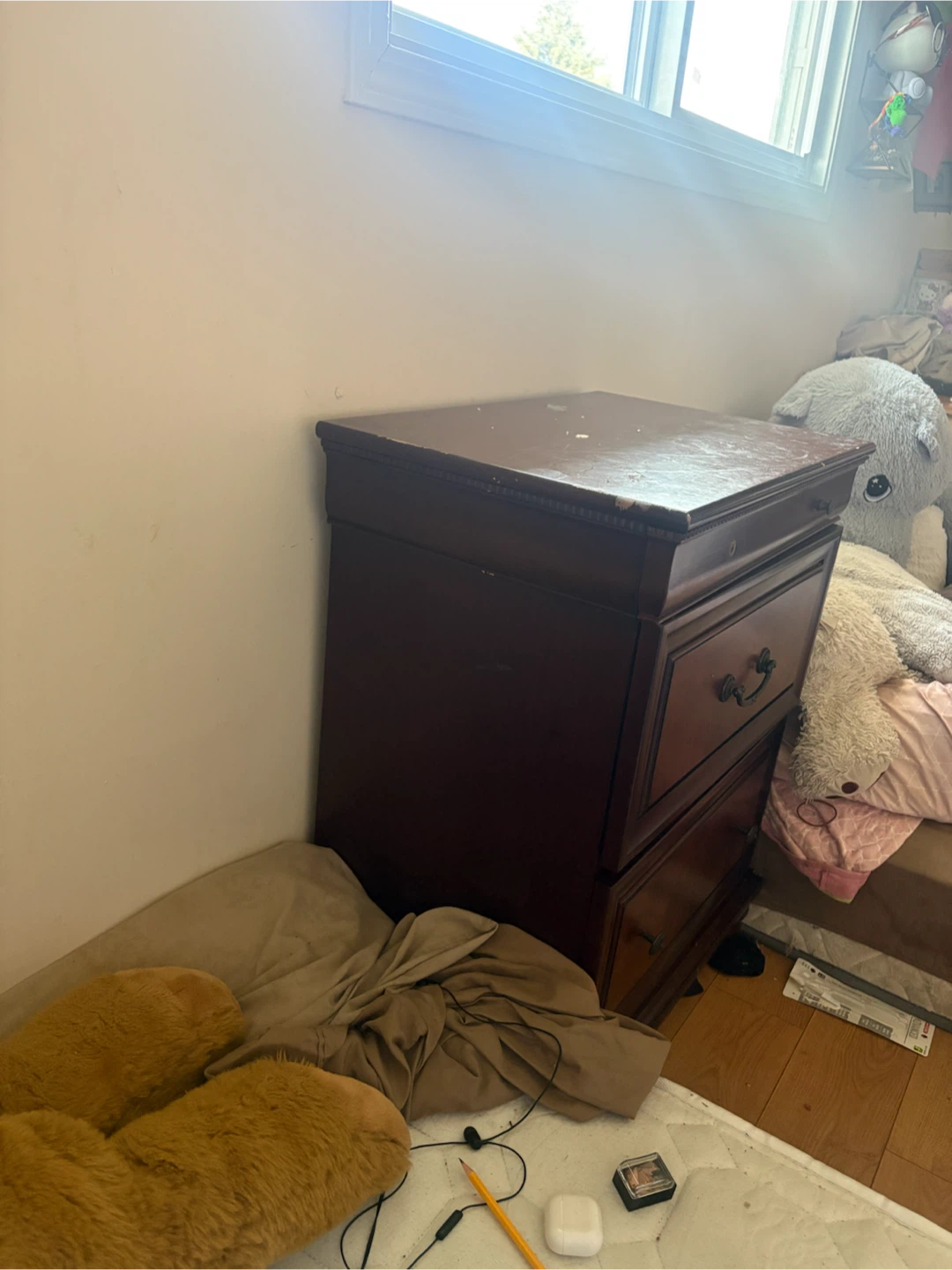 Wooden 2-Drawer Filing Cabinet - photo 2