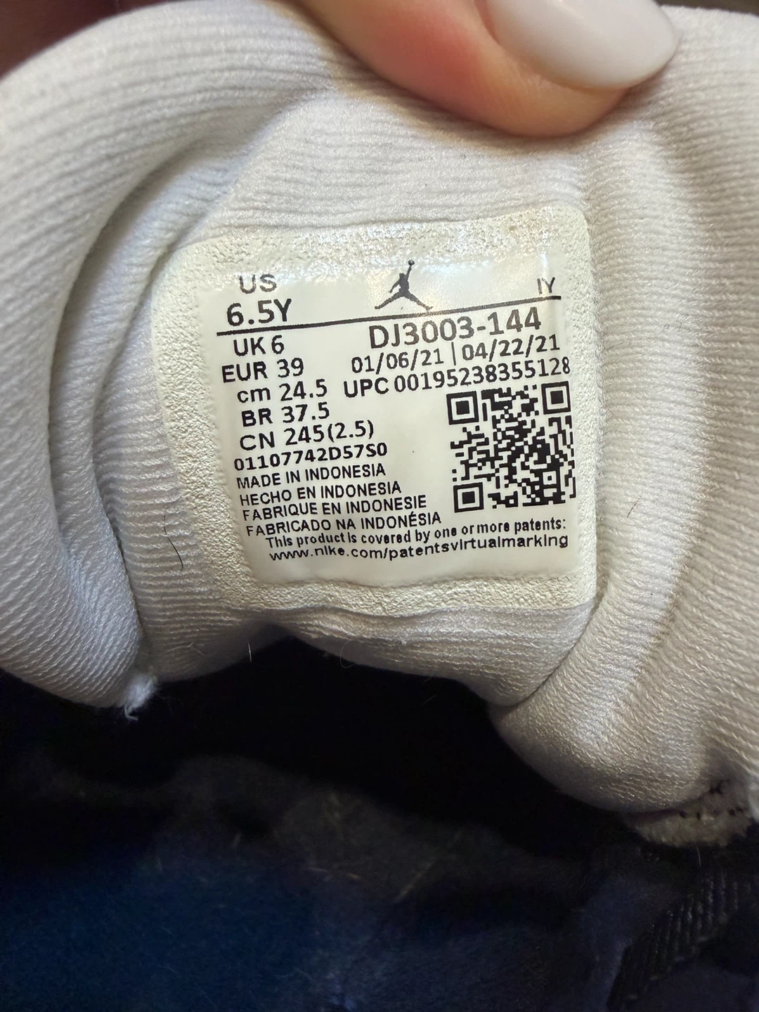 Air Jordan 13 Retro Blue/White Size 6.5Y - photo 5