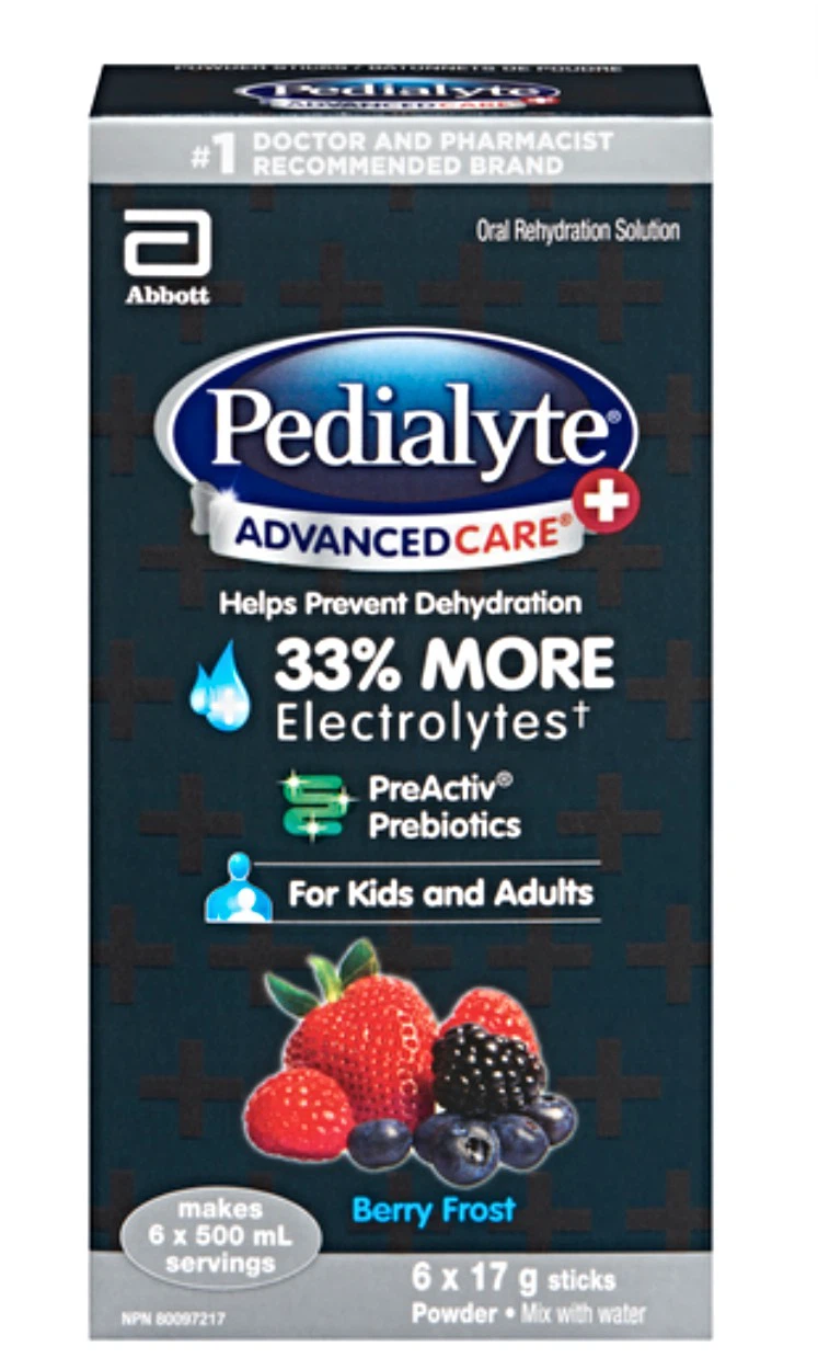Pedialyte AdvancedCare Berry Frost Powder Sticks