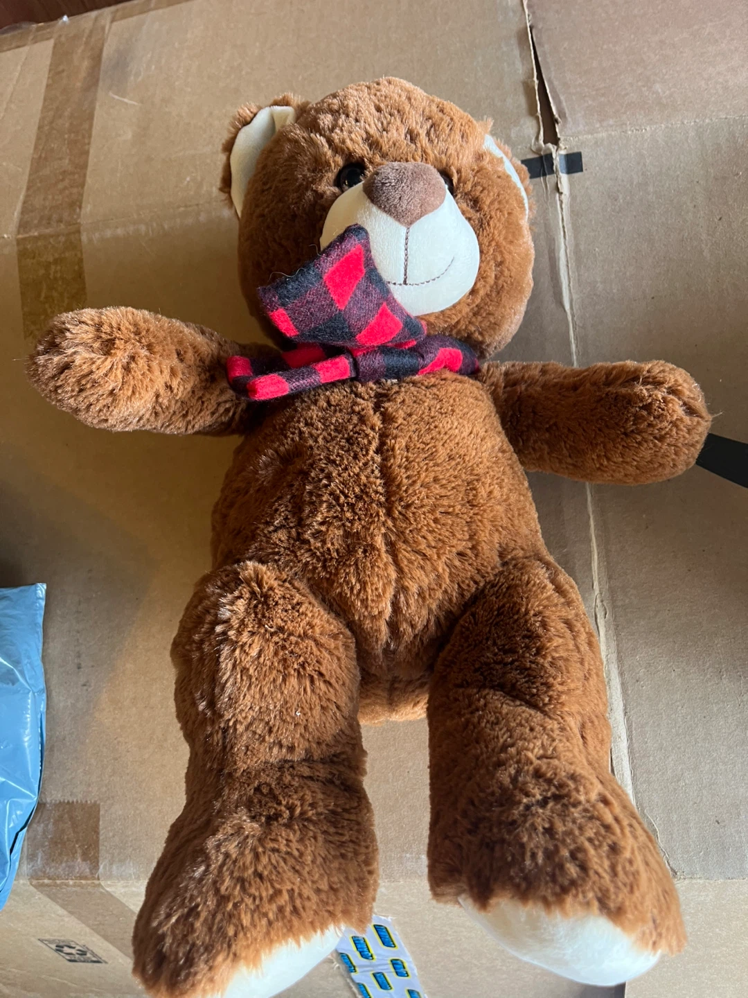 Soft Brown Teddy Bear with Scarf - photo 2