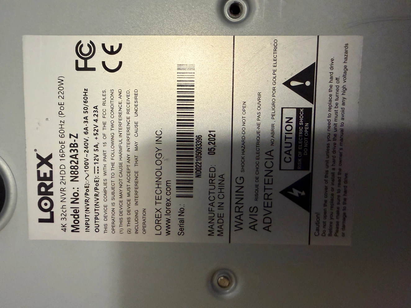 Lorex 4K 32ch NVR 16PoE 60Hz - photo 3