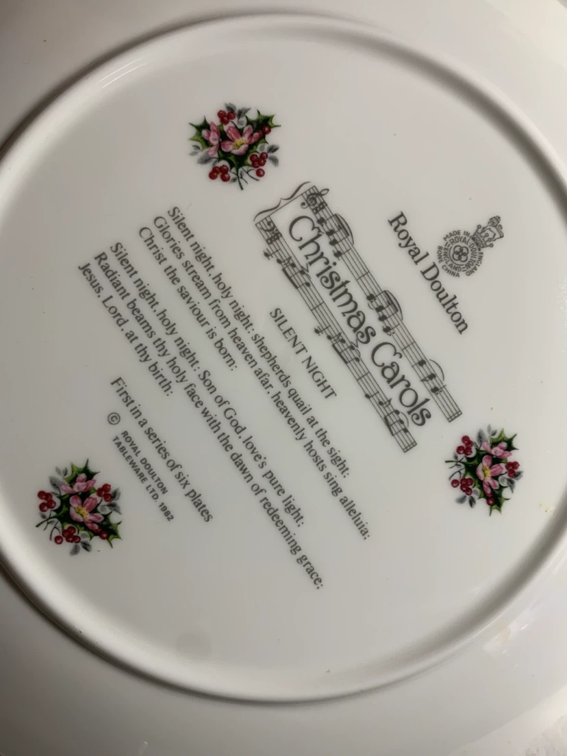 Royal Doulton Christmas Carols "Silent Night" Collector Plate - photo 5