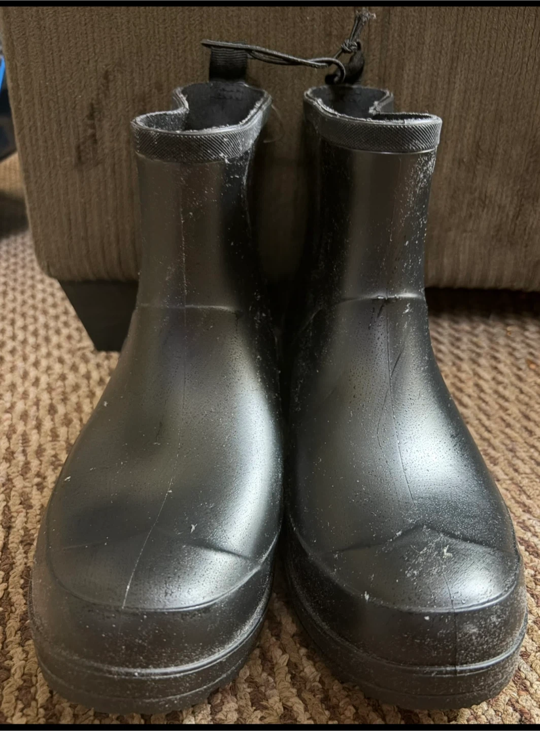 Black Rubber Rain Boots - Size 7