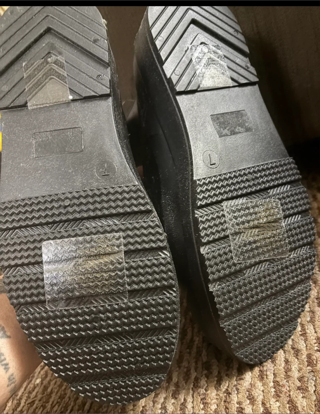 Black Rubber Rain Boots - Size 7 - photo 3