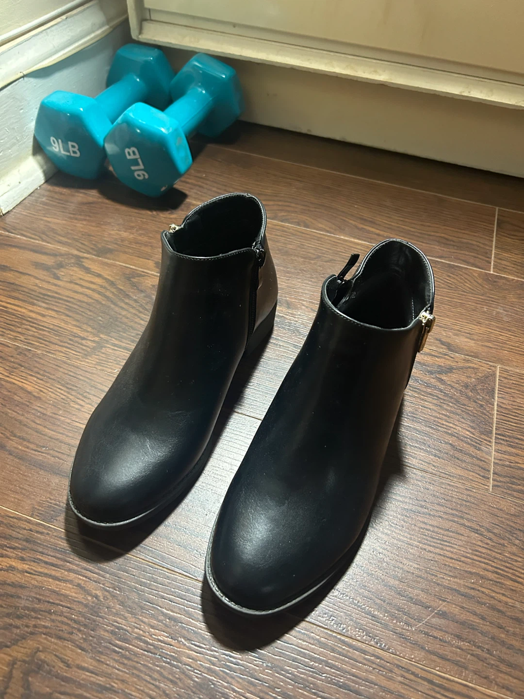 Ankle boots, black and tan, two pairs $20/each