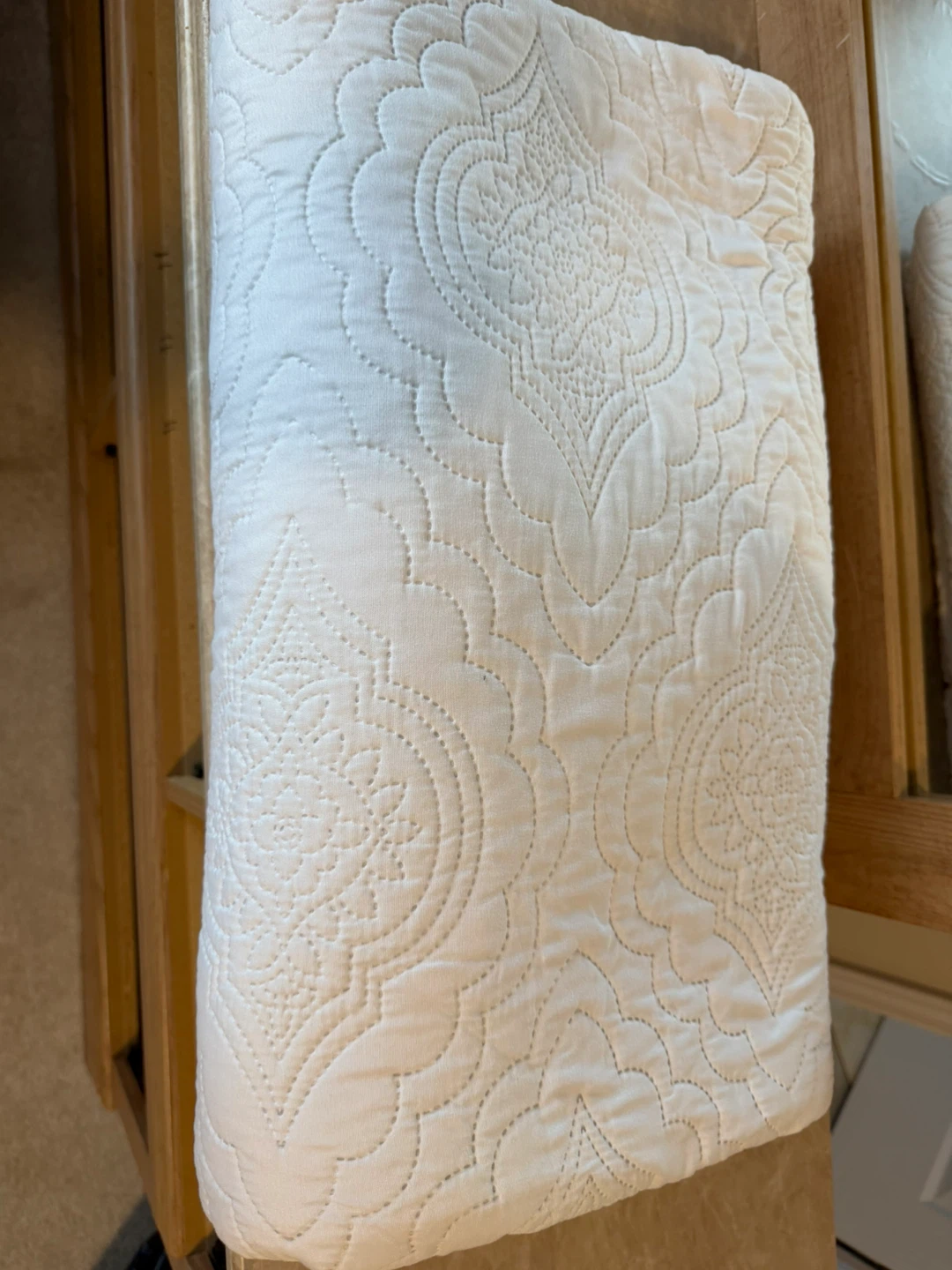 White Twin spread with Pillow sham