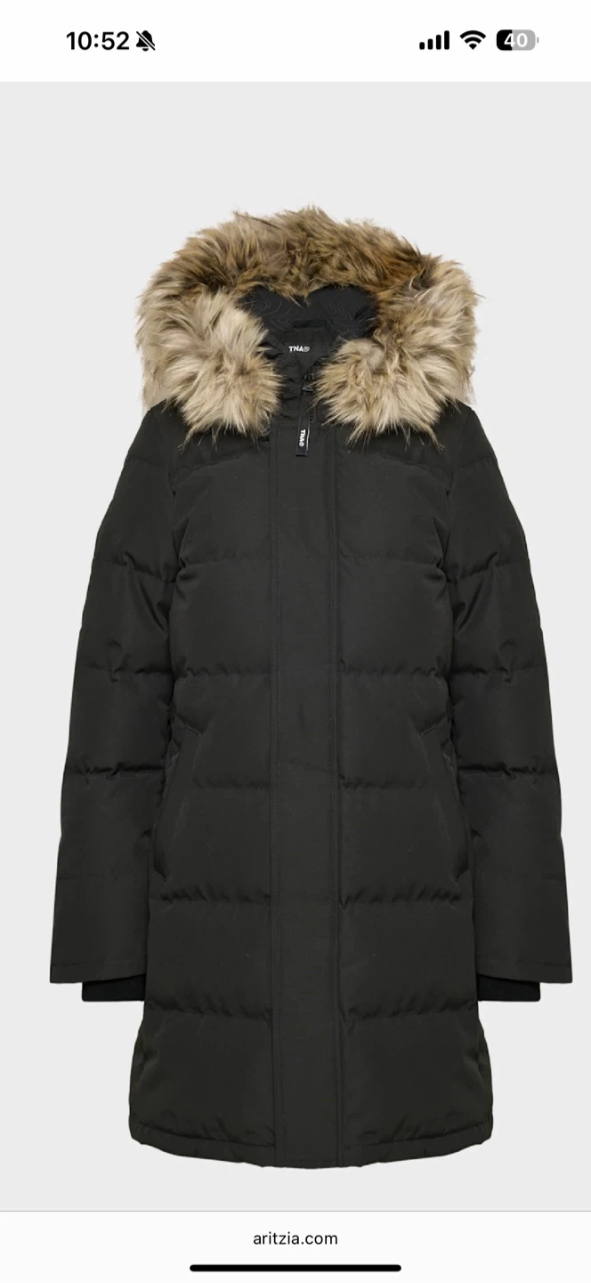 TNA Black Winter Puffer Jacket