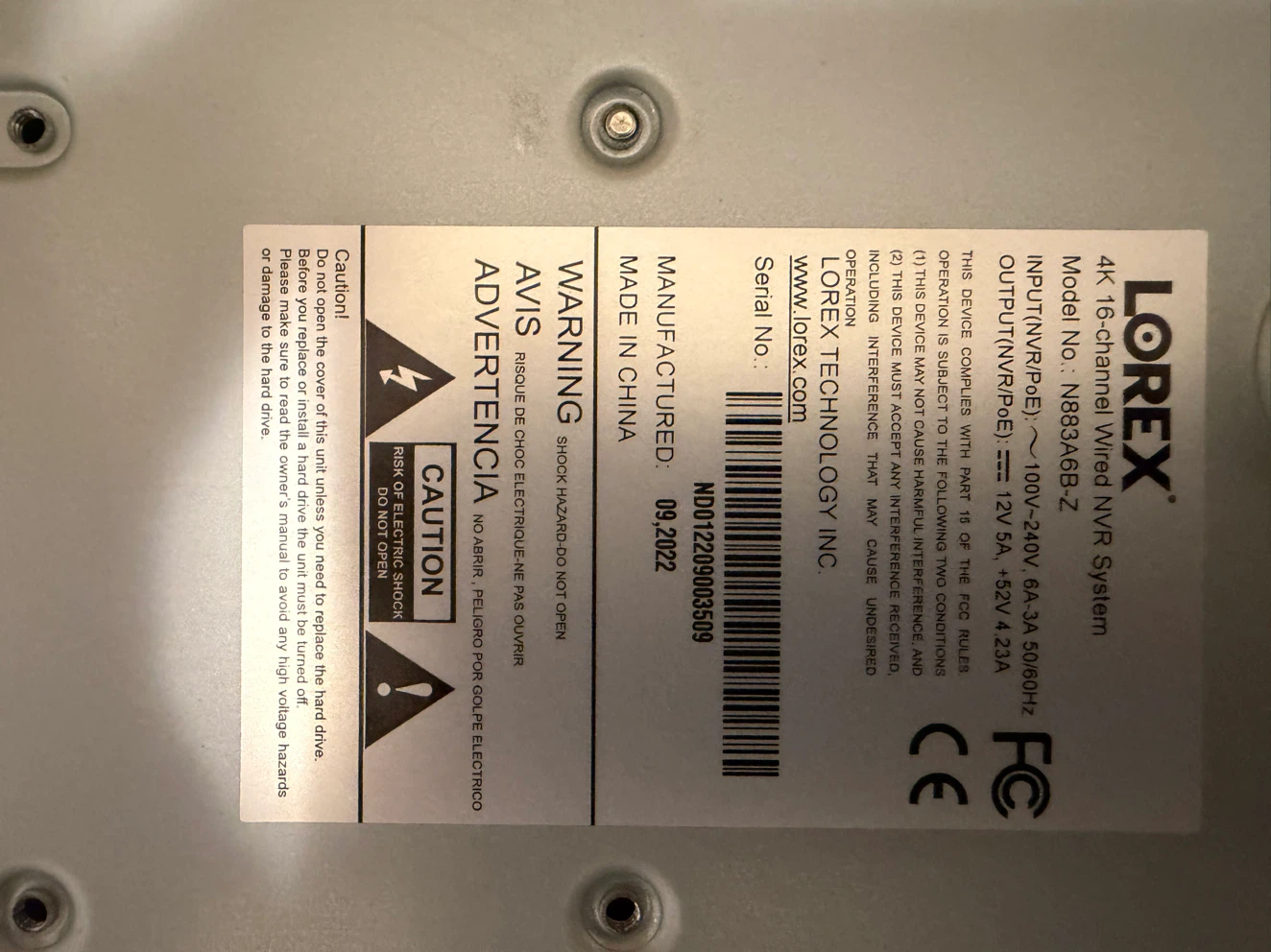 Lorex 4K Ultra HD NVR System - photo 3