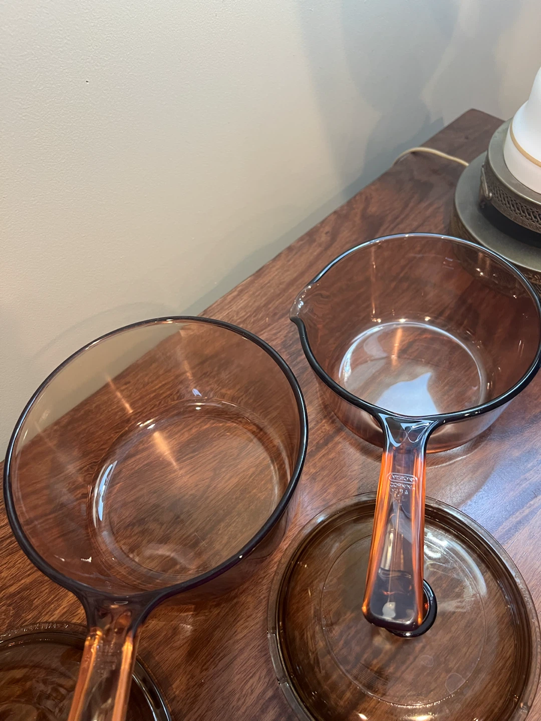 Vintage Vision Amber Glass Saucepan Set - photo 2