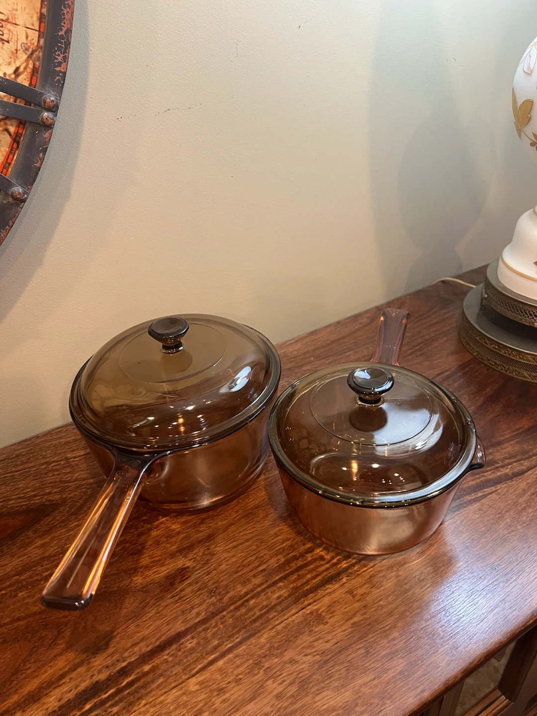 Vintage Vision Amber Glass Saucepan Set - photo 5
