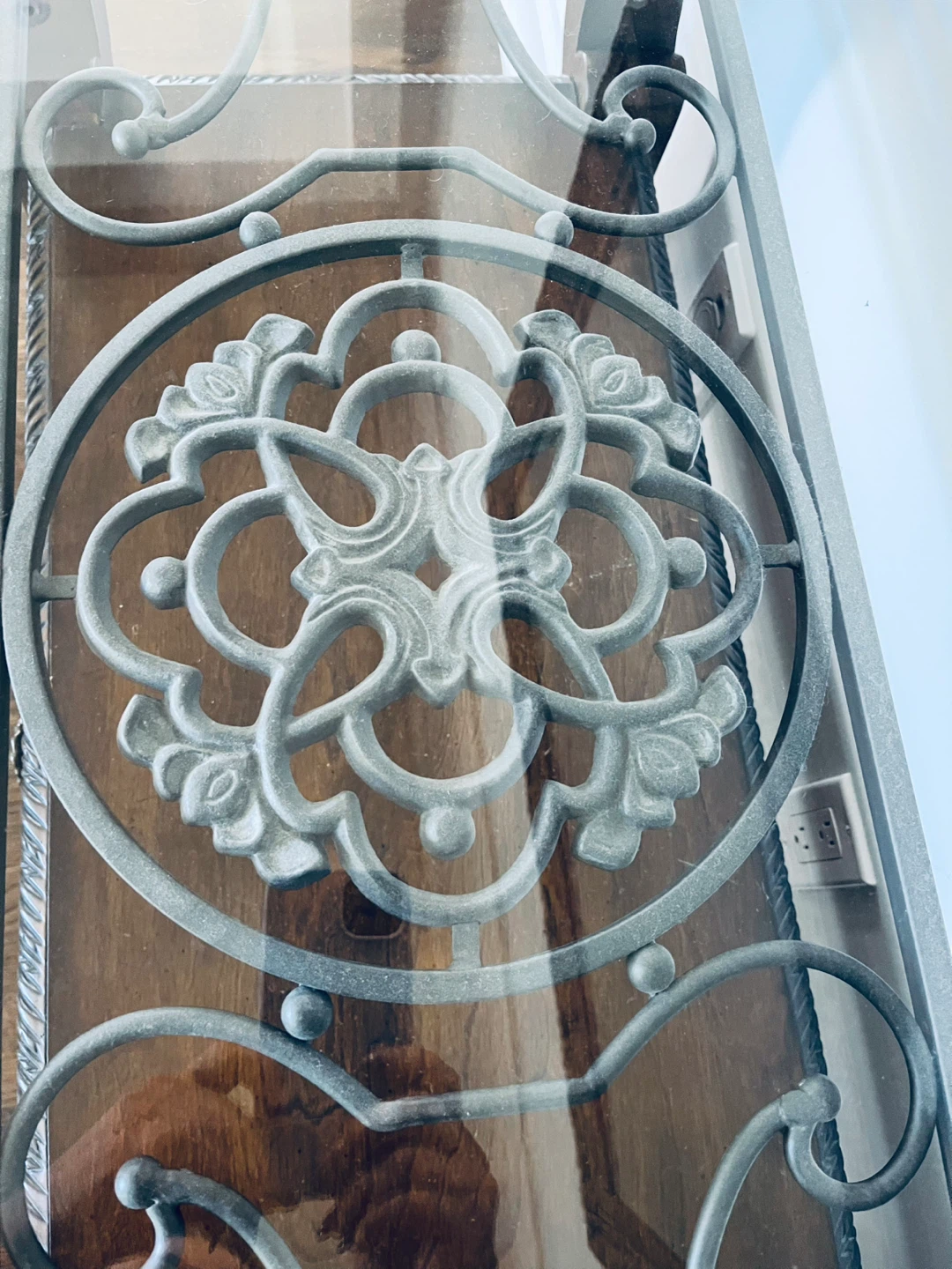 Wood and Glass Console Table - photo 5