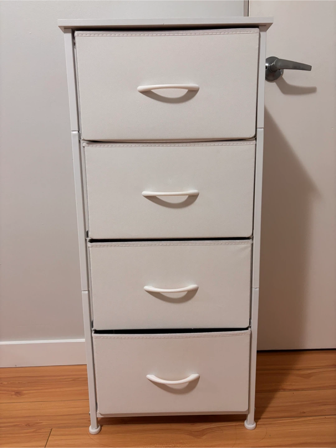Moving Sale‼️White 4-Drawer Fabric Dresser - photo 3