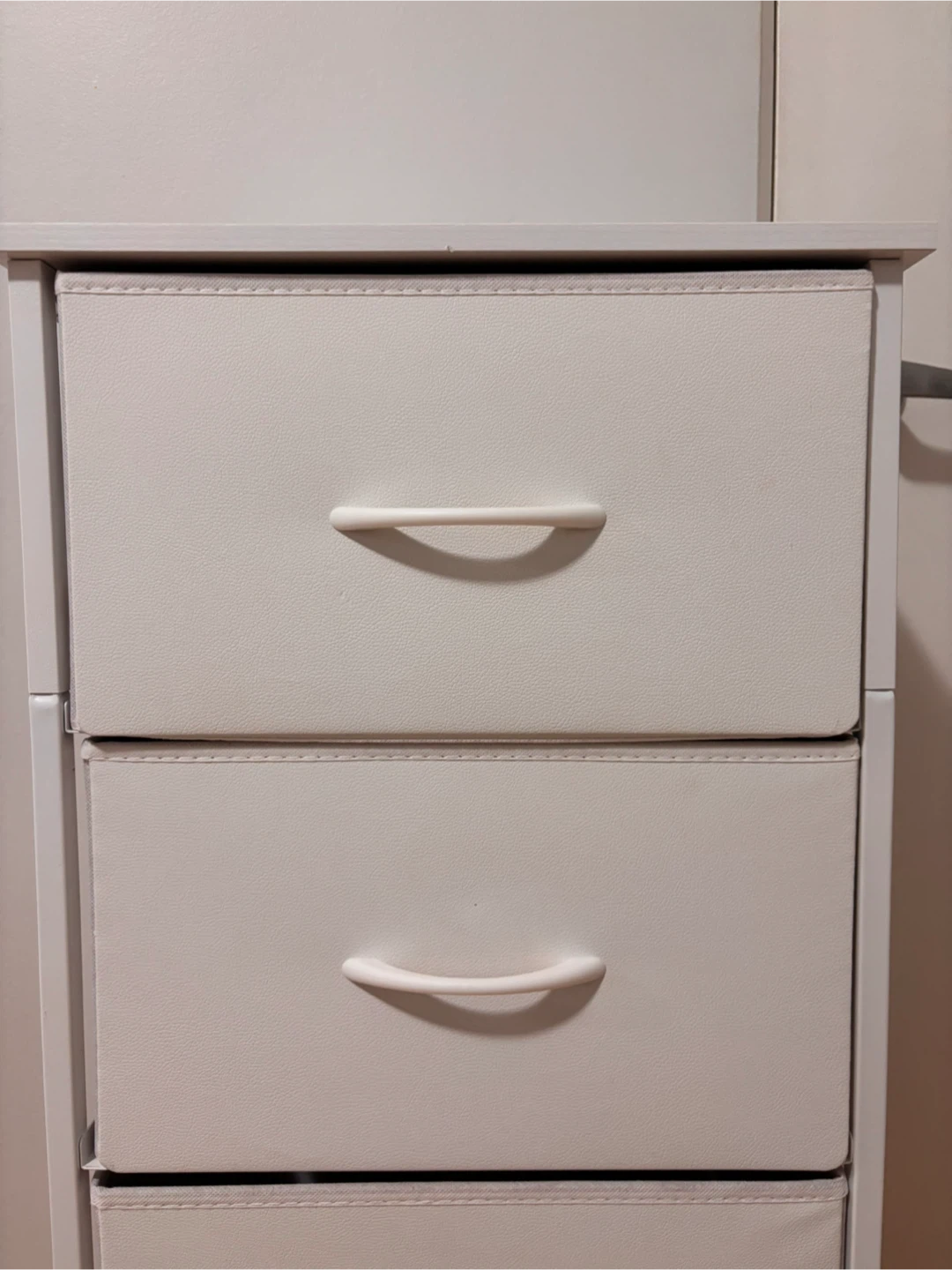 Moving Sale‼️White 4-Drawer Fabric Dresser - photo 4