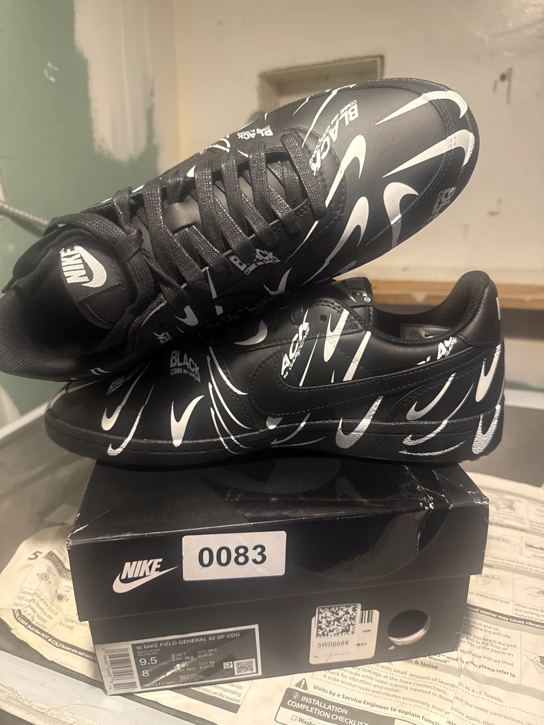 Nike x Comme des Garçons FIELD GENERAL 2 SP CDG Sneakers Black - photo 2